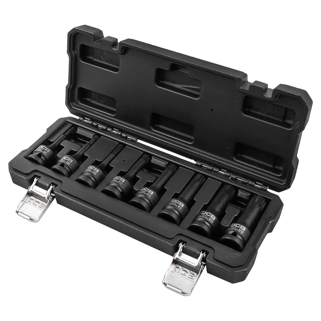 Набор головок-бит SPLINE ударных M5-M18 1/2'' 8 пр JCB JCB-40811MPB