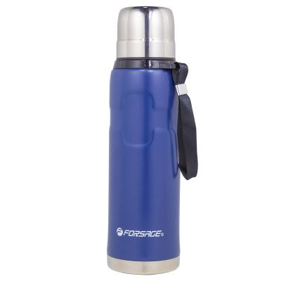 Термос для напитков 750мл, нерж.сталь, синий Forsage F-750B