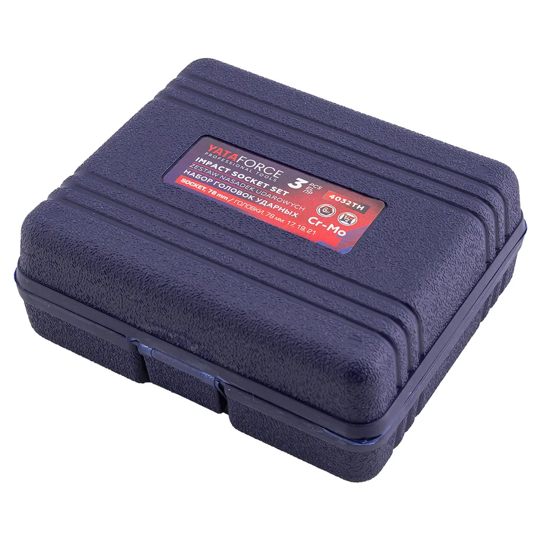 Набор ударных головок 17, 19, 21 мм 1/2'' 6-гр 3 пр YATAFORCE YF-4032TH
