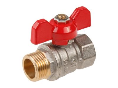 Кран шаровый 1/2'' нар.-вн. бабочка PN30 AV Engineering AVE141012