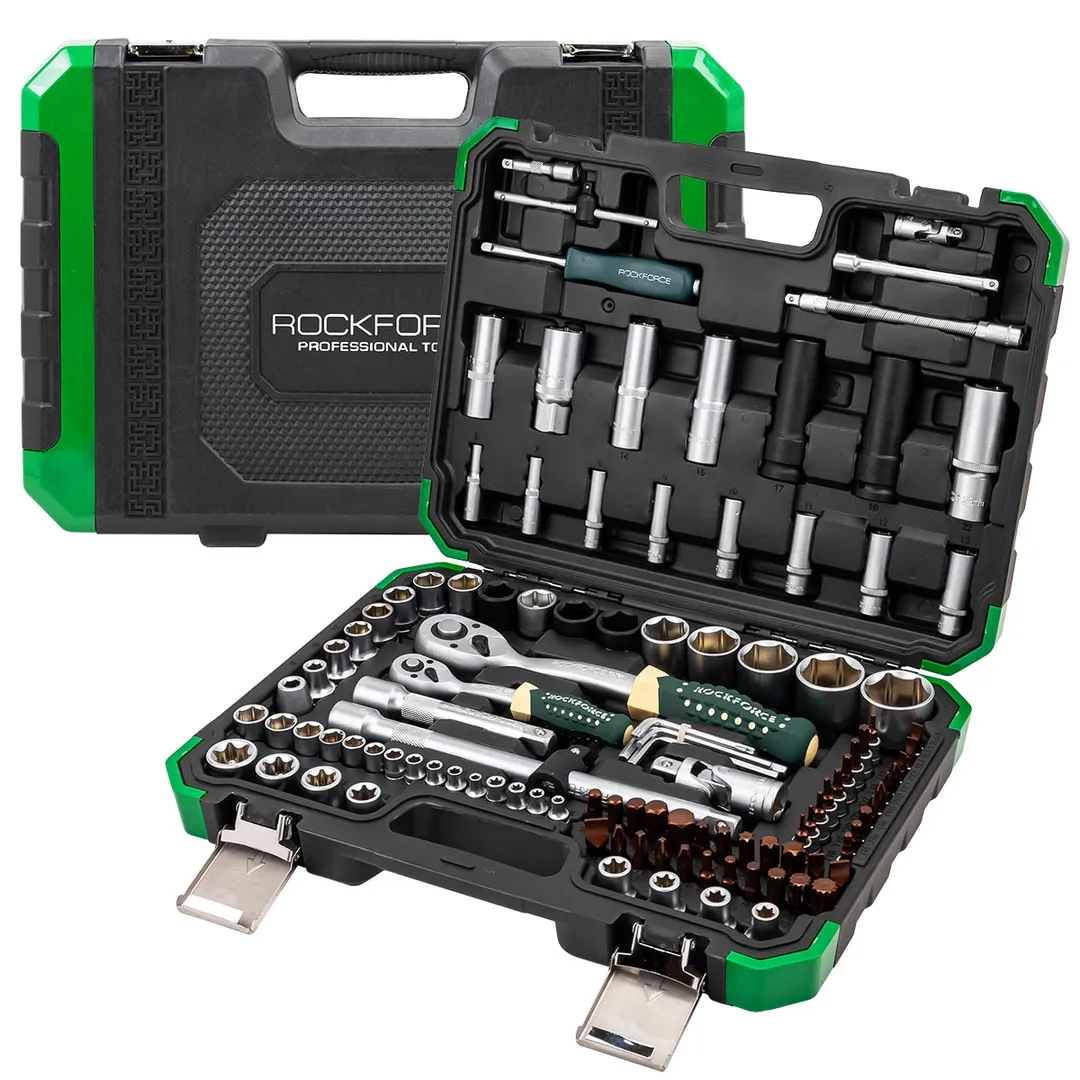 Набор инструментов 108+6 пр 1/4''&1/2'' 6-гр RockForce RF-41082-5 GOLD