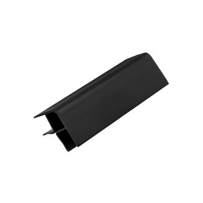 Угол гибкий к цоколю мебельному ПВХ h=100 чёрный глянец (-1905) THERMOPLAST 9726
