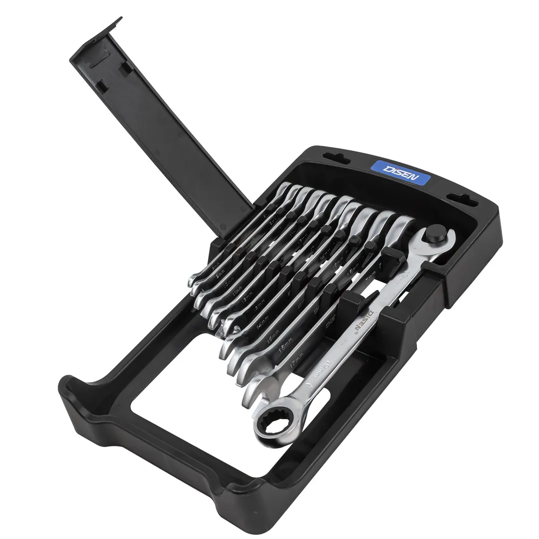Набор ключей трещоточных 8-19 мм, 11 пр. DISEN DSD1514