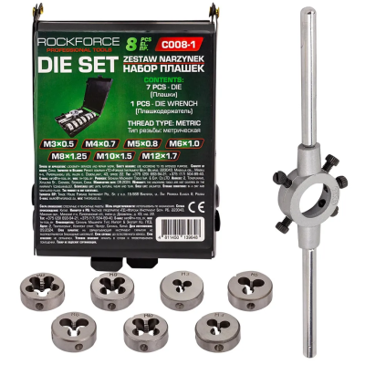 Набор плашек 8 пр RockForce RF-C008-1