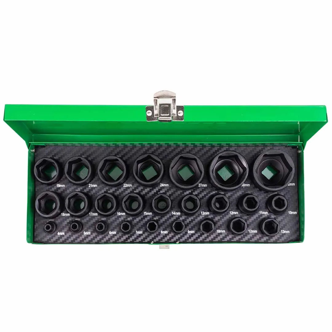 Набор ударных головок 25 пр. 25 пр. 1/4'' &1/2'' 6-гр. 4-32 мм RockForce RF-50121K