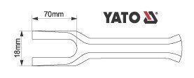 Съёмник рулевых тяг 200х70х18 мм. Yato YT-0615