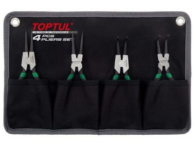 Набор съемников стопорных колец сжим/разжим, прямой/угловой 175 мм 4 пр Toptul GPAQ0401