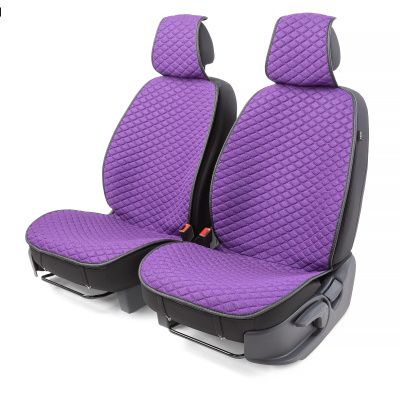 Накидки на передние сиденья Car Performance, 2 шт. fiberflax (лен) Ромб, фиолетовый CUS-1032 VIOLET