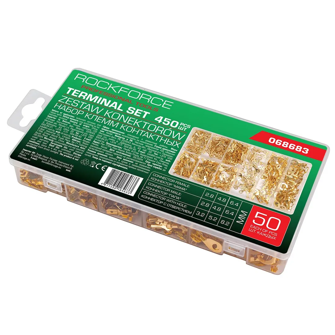 Набор контактных автомобильных клемм 450 пр RockForce RF-068683