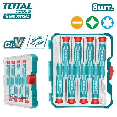 Набор отверток прецизионных SL, PH, Torx 8 пр TOTAL THT250826