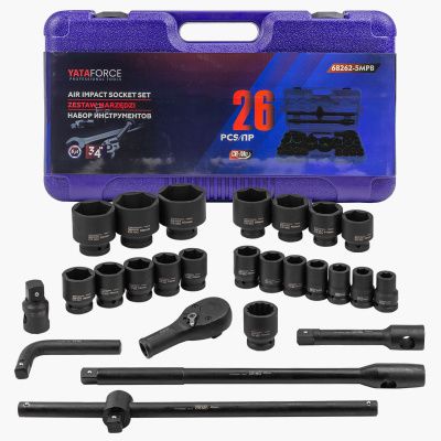 Набор инструментов ударных 26 пр. 3/4'', 6-гр. YATAFORCE YF-68262-5MPB