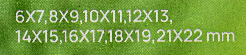 Набор рожковых ключей 8 пр. 6х7-21х22 мм POMAGIER POM-5084P