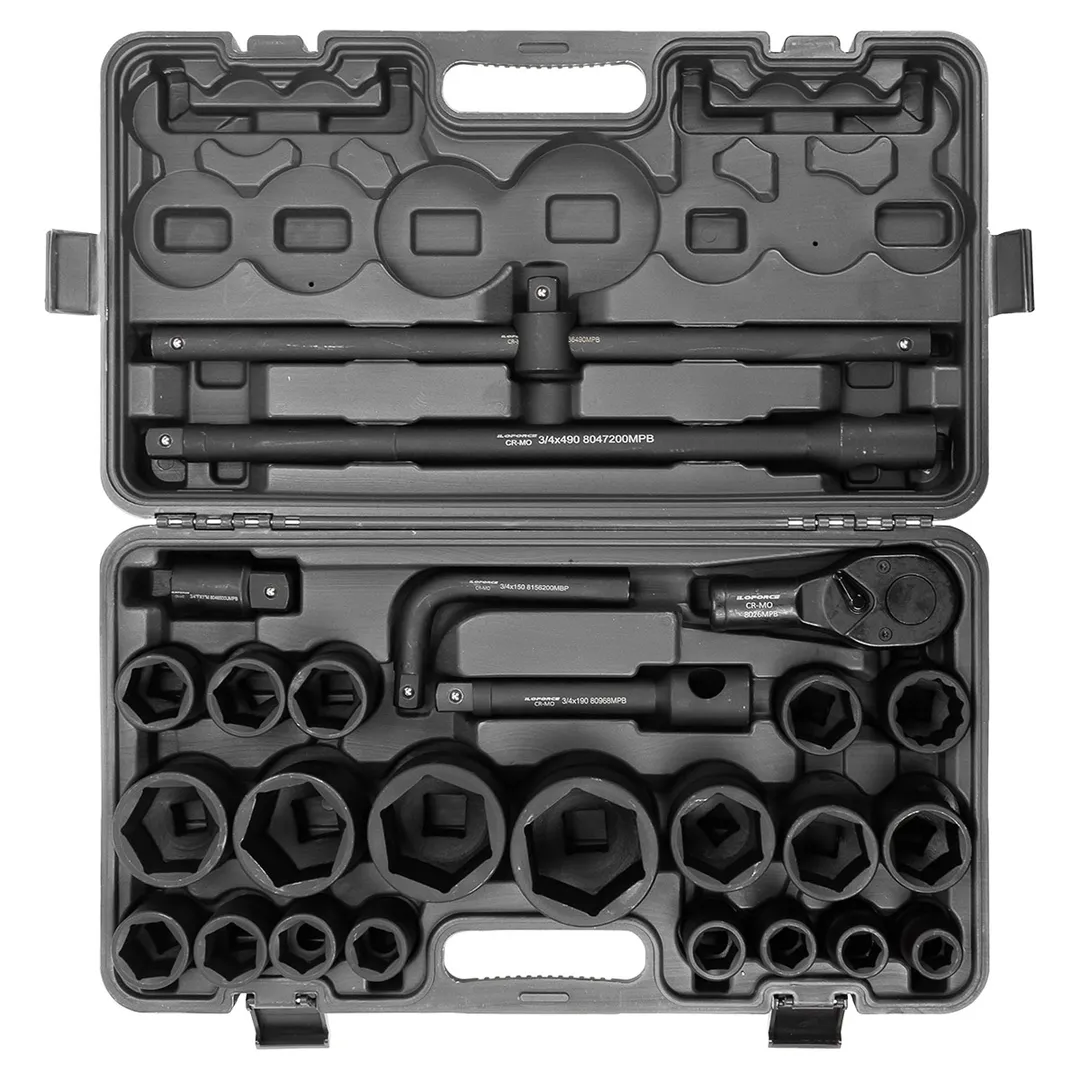 Набор инструментов ударных 26 пр, 3/4'', 1'' 6-гр. ILOforce IF-68262-5MPB