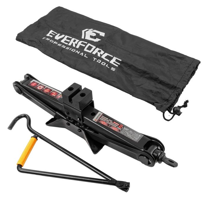 Домкрат механический ''ромб'' 2 т, 115-400 мм, L-420 мм в водоотталкивающем чехле EVERFORCE EF-10152D