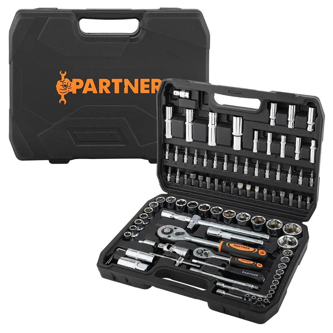 Набор инструментов 94 пр. 1/4''&1/2'' 6-гр Partner PA-4941-5