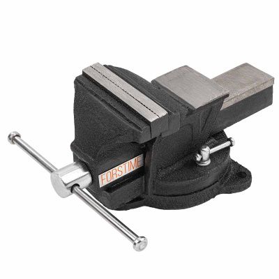 Тиски стальные поворотные с наковальней 4'' 100 мм FORSTIME FT-6540104