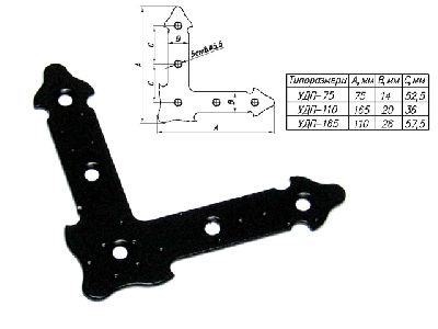 Уголок 110 мм декоративный, прямой, черн. мат. Starfix SMP-54677-1
