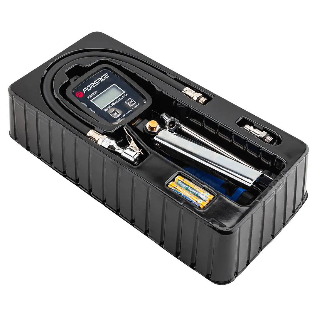Пистолет для подкачки шин с цифровым манометром, шлангом и жестким удлинителем для грузовых а/м 0-14bar Forsage F-9T0401D