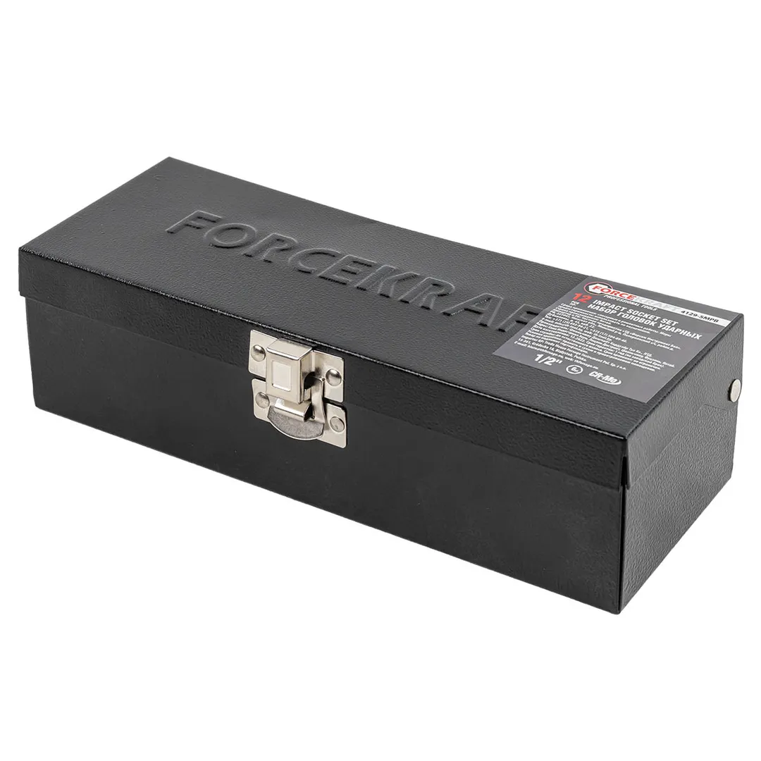 Набор ударных головок 10-24 мм 1/2'' 6-гр 12 пр ForceKraft FK-4129-5MPB