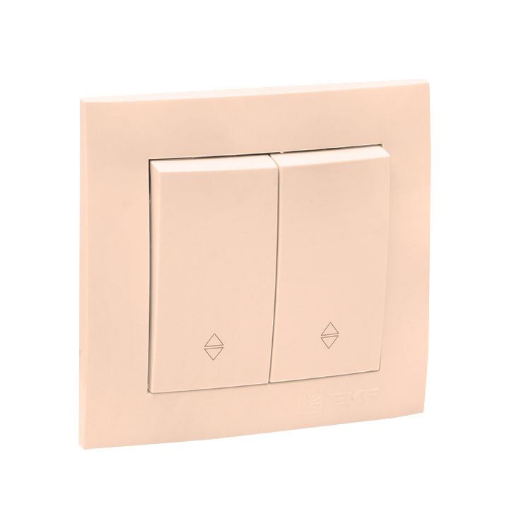 Валенсия выключатель 2-кл, 10А кремовый проходной EKF PROxima EWV10-027-20