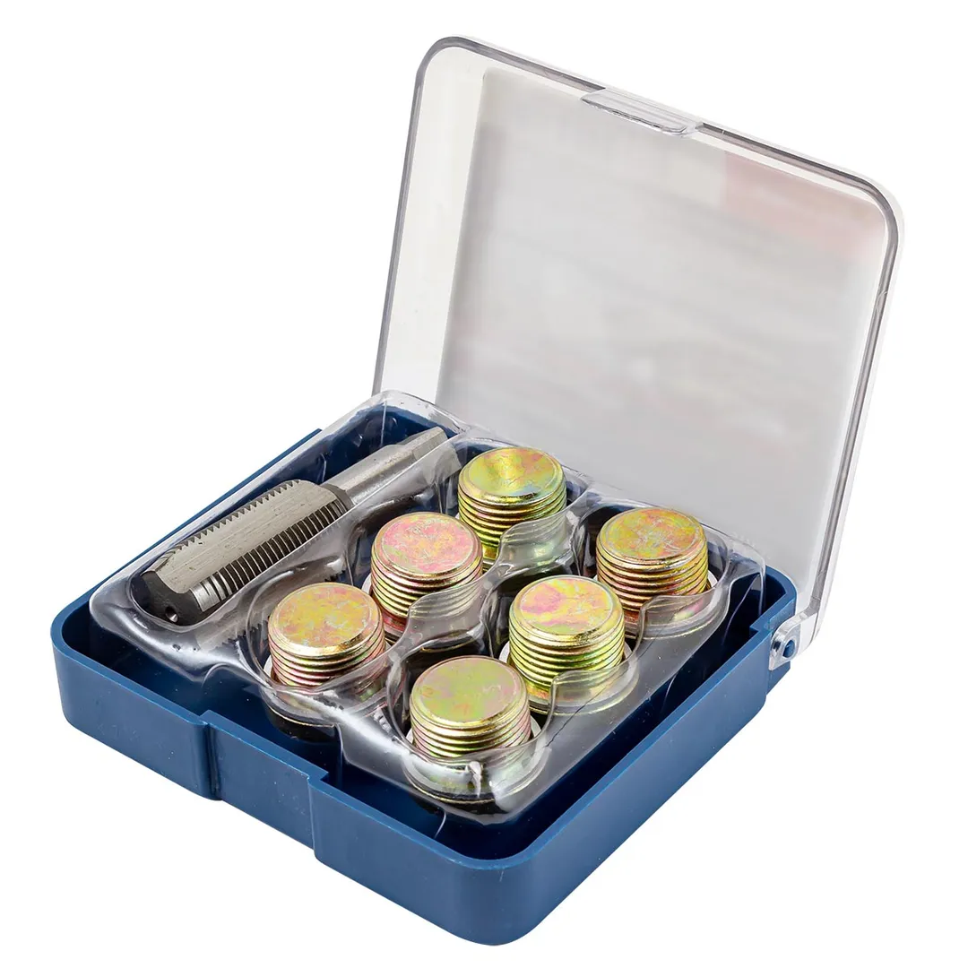 Набор для восстановления резьбы сливного отверстия поддона: M20х1,5 мм, 7 пр RockForce RF-917G20