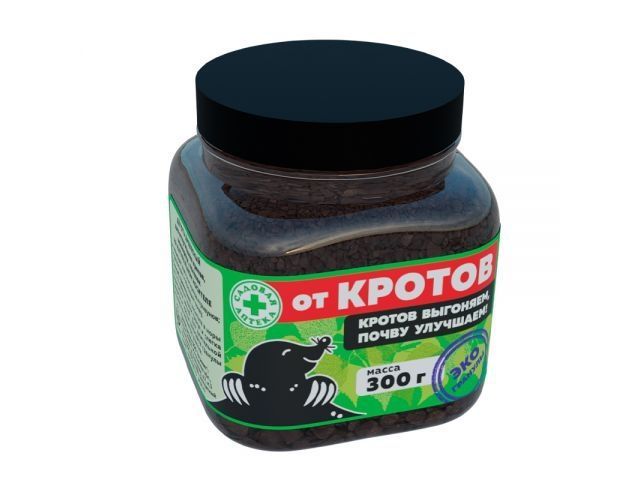 Средство для отпугивания кротов, землероек, полевок (гранулы) 300 гр АГРОВИТ 4603646000425