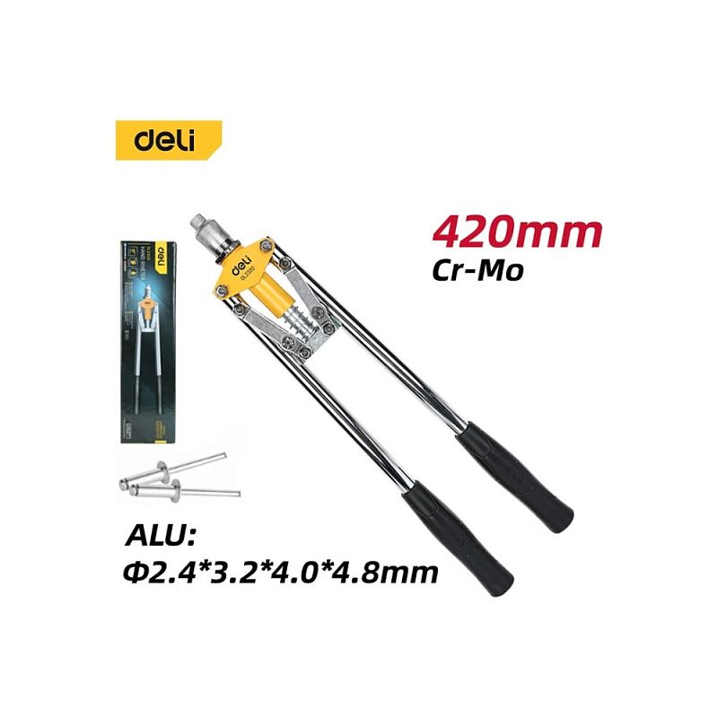 Заклепочник двуручный Deli YS EDL2320, 420 см, 2.4-4.8 мм