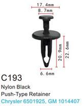 Клипса для крепления внутренней обшивки а/м Крайслер пластиковая 100 шт Forsage F-C193(Chrysler)