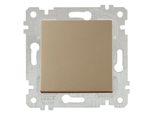 Выключатель 1-клав., скрытый, без рамки, винт. зажим, золото, RITA, 10 A, 250 V, IP 20, Mutlusan 22004010280
