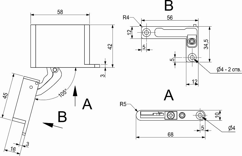 Петля скрытая с доводчиком SMART 3D (саморезы) (компл.-2шт.) AKS 90967