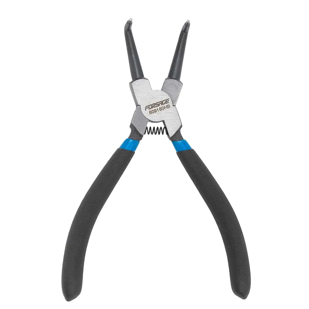 Съемник стопорных колец на сжим, гнутый на 90° 180 мм Forsage F-609180HB