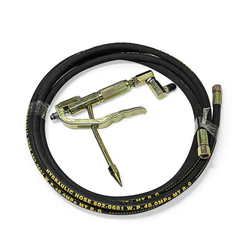 Нагнетатель смазки пневматический перекатной с емкостью 12 л, 50:1, 0-0.85 л/мин, 300-400bar, шланг 4 м RockForce RF-TRH12