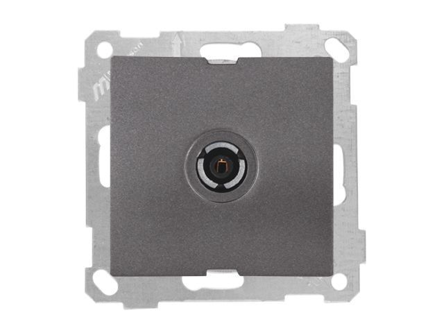 Розетка телевиз. 1-ая, с/з, 11dB, переходная дымчатая, ELITRA, Mutlusan 2270 170 0195