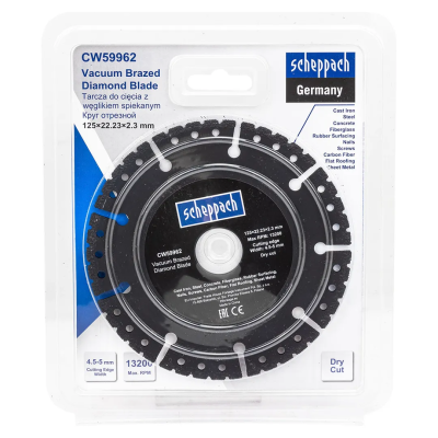 Алмазный отрезной круг 125х22,23х2,3 мм Scheppach Sch-CW59962