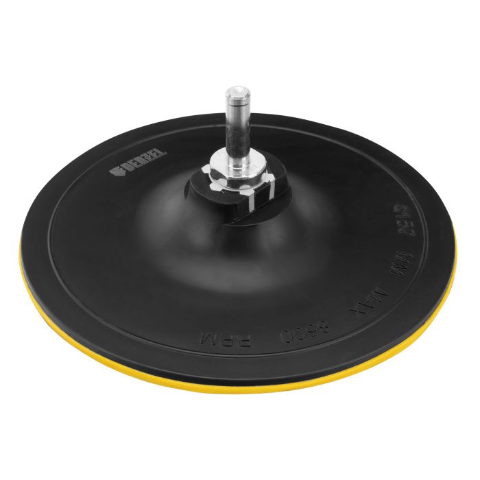 Тарелка опорная для дрели и УШМ с липучкой, с адаптером с М14 на d8 Denzel