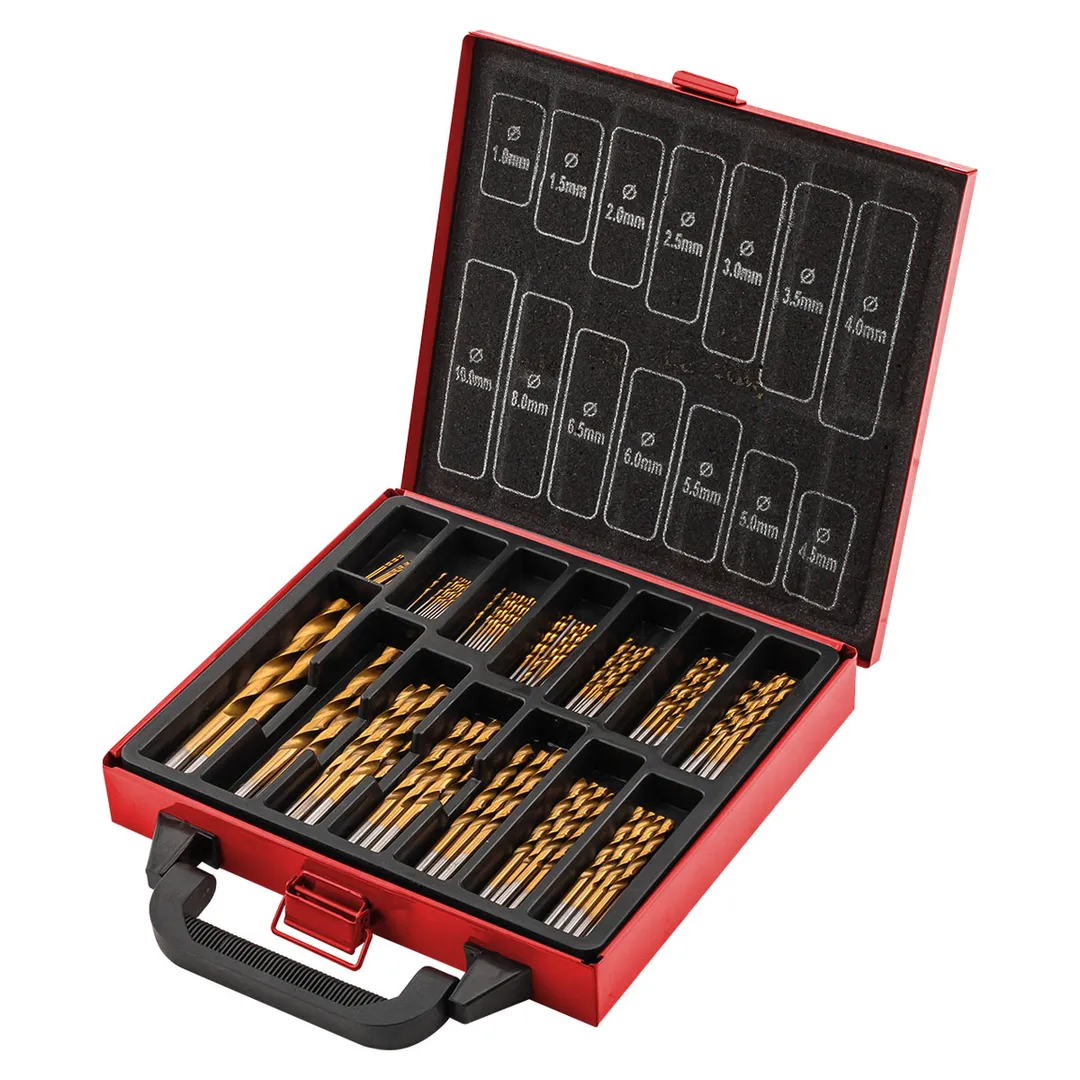 Набор сверл по металлу 1-10 мм 99 пр, для работы с мягкими металлами EVERFORCE EF-924U98