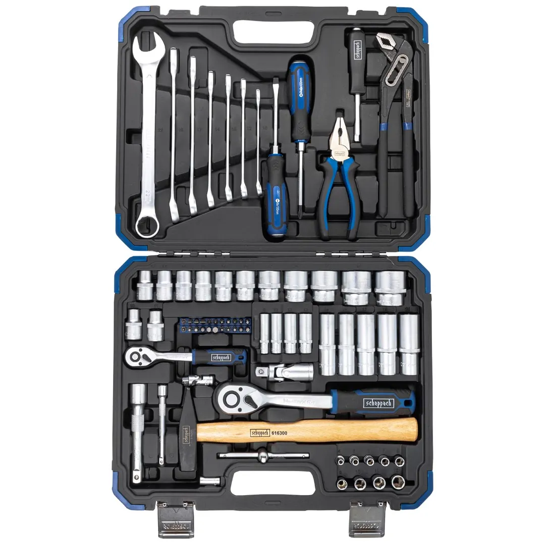 Набор инструментов 74 пр 1/4''&1/2'' 6-гр Scheppach Sch-4742-5