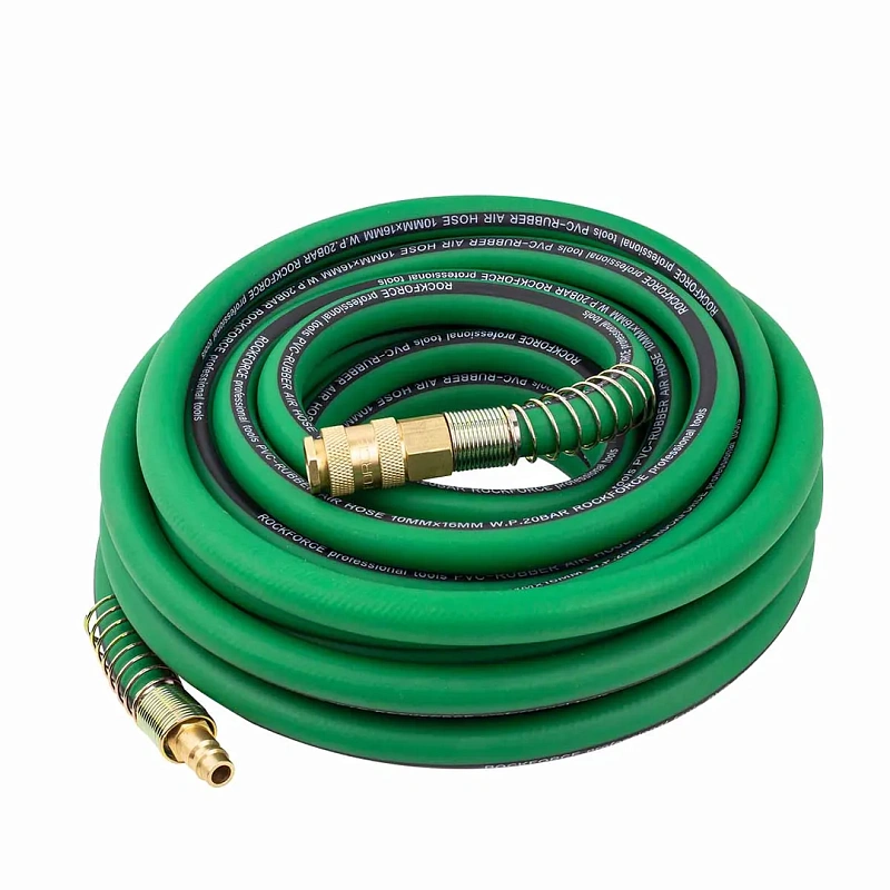 Шланг резиновый воздушный армированный с быстросъемами 10х16 мм, 10 м RockForce RF-ES-1010