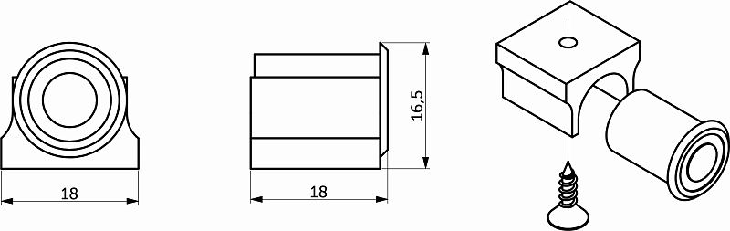Выключатель сенсорный, с диммированием, врезной/накладной, 12V/24V, 60W/120W, для блоков питания Splitter, черный, AKS 115447