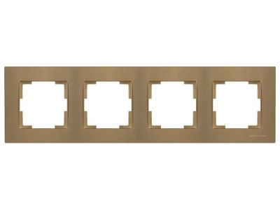 Рамка 4-ая горизонтальная золотая, RITA, Mutlusan 22208001480
