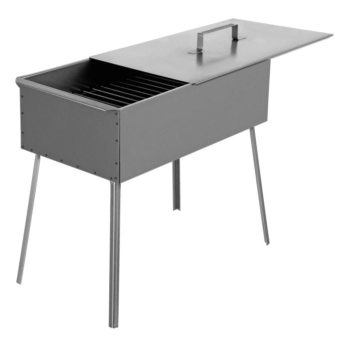 Коптильня двухъярусная 500 x 270 x 175 мм, 0,8 мм, с поддоном, на ножках, Россия Camping Palisad 69527