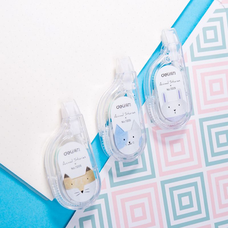 Корректор-роллер Deli "7205", 5x6 мм/м, ассорти