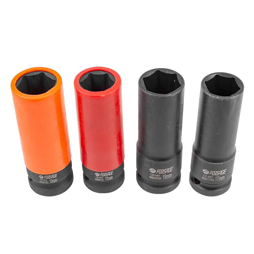 Набор головок ударных тонкостенных 4 пр. 1/2'' 6-гр. 17, 19 мм Forsage F-4032TH44