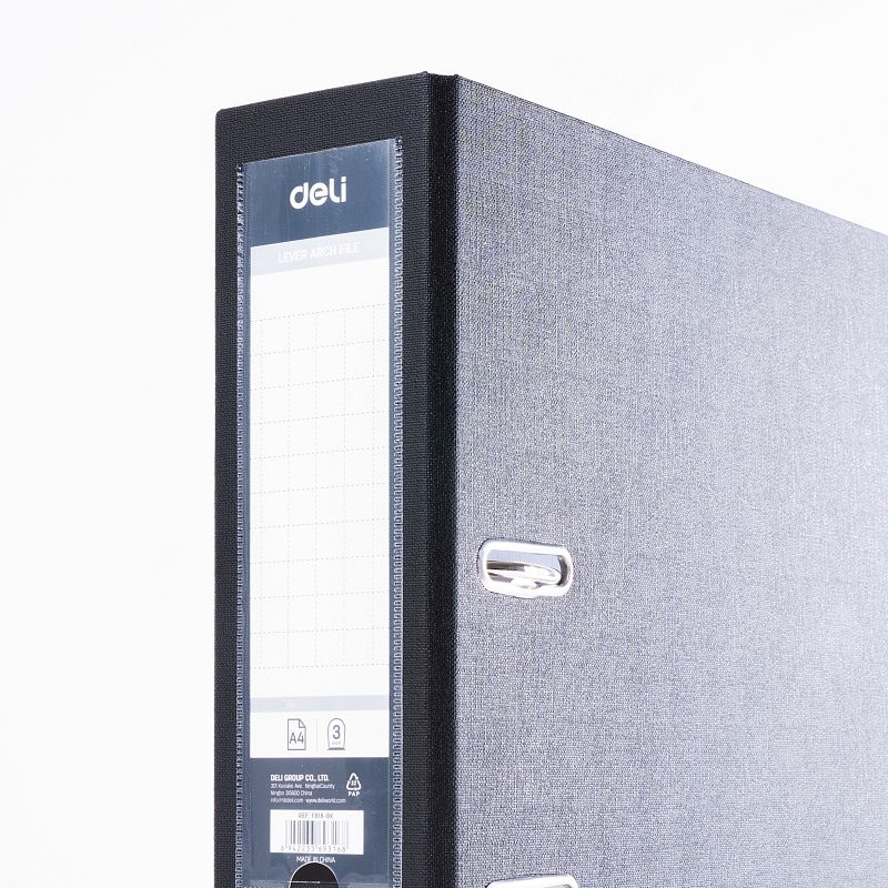 Папка-регистратор "Deli", А4, 75 мм, черный