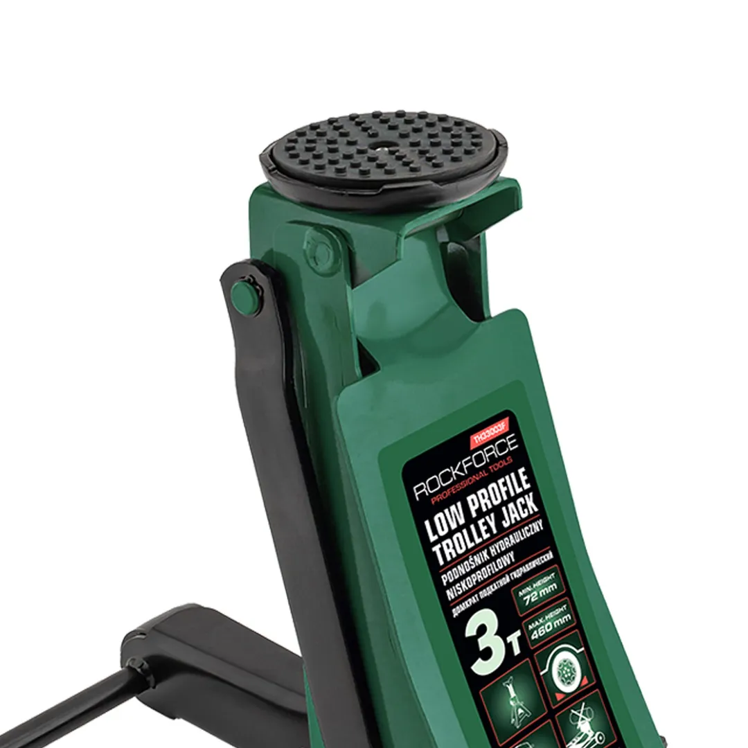 Домкрат подкатной гидравлический 3 т, 72-460 мм RockForce RF-TH33003F