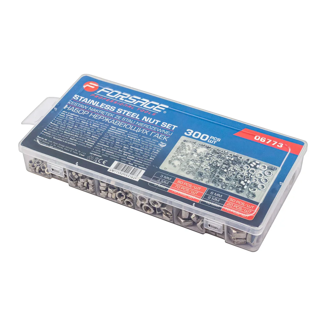 Набор нержавеющих гаек 300 шт Forsage F-06773