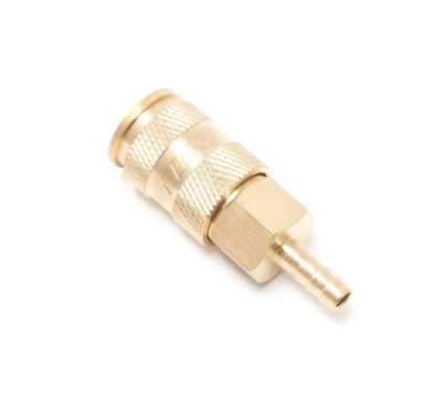 Быстроразъем пневматический с клапаном, "мама"-"елочка" 8 мм, латунь Forsage F-BSE1-3SH