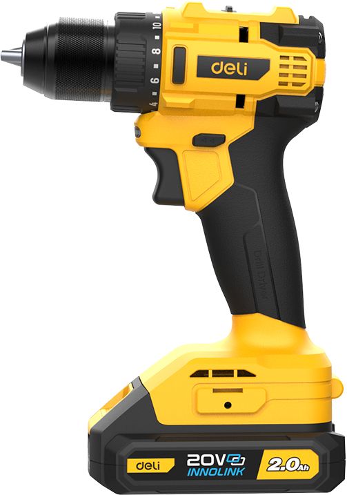 Аккумуляторная дрель-шуруповерт Deli YS EDC120 20 В, 45 Нм, 2 АКБ, 2 Ач, сумка