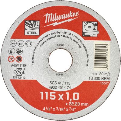 Диск отрезной Milwaukee SCS41 115x1 4932451474