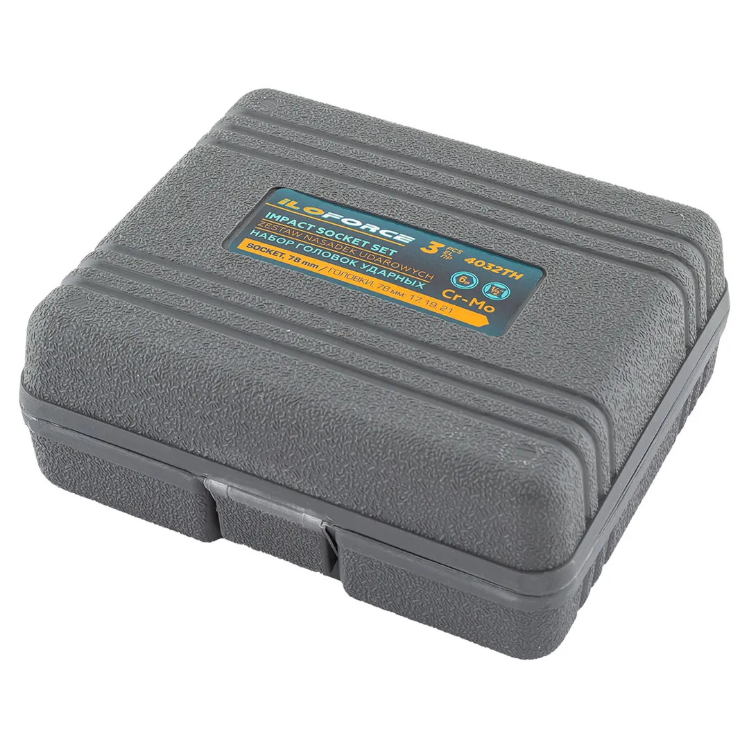 Набор ударных головок 17, 19, 21 мм 1/2'' 6-гр 3 пр ILOforce IF-4032TH